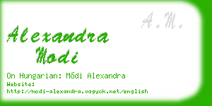 alexandra modi business card