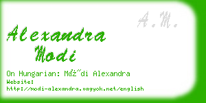 alexandra modi business card